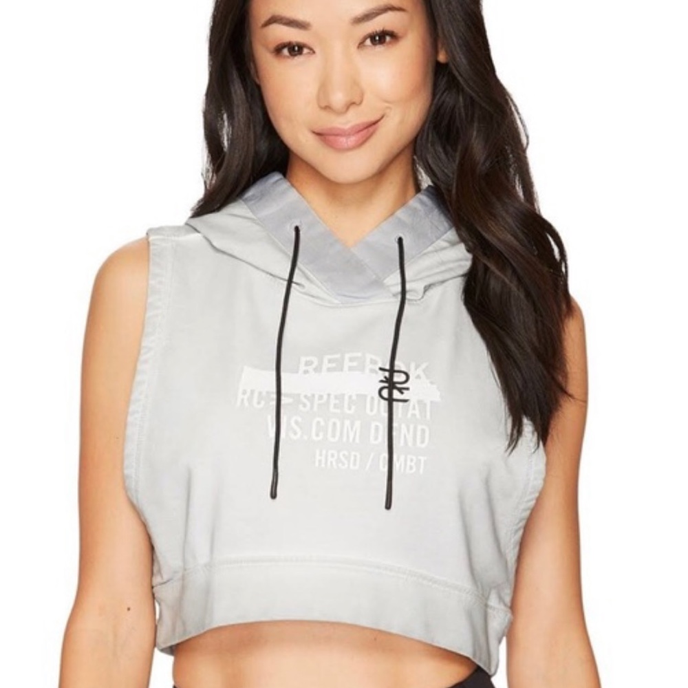 reebok hoodie crop top